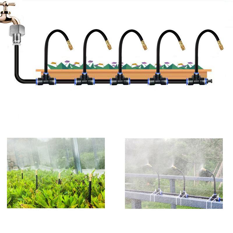 Adjustable Rotating Copper Nozzle for Watering, Irrigation, Humidification, and Cooling