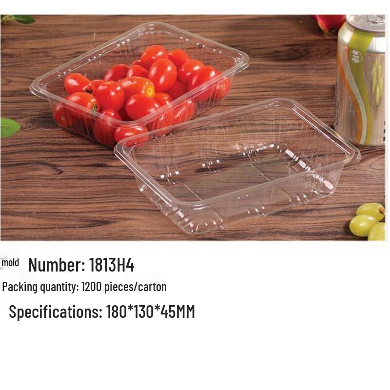 PET Rectangular Transparent Fresh Food Tray