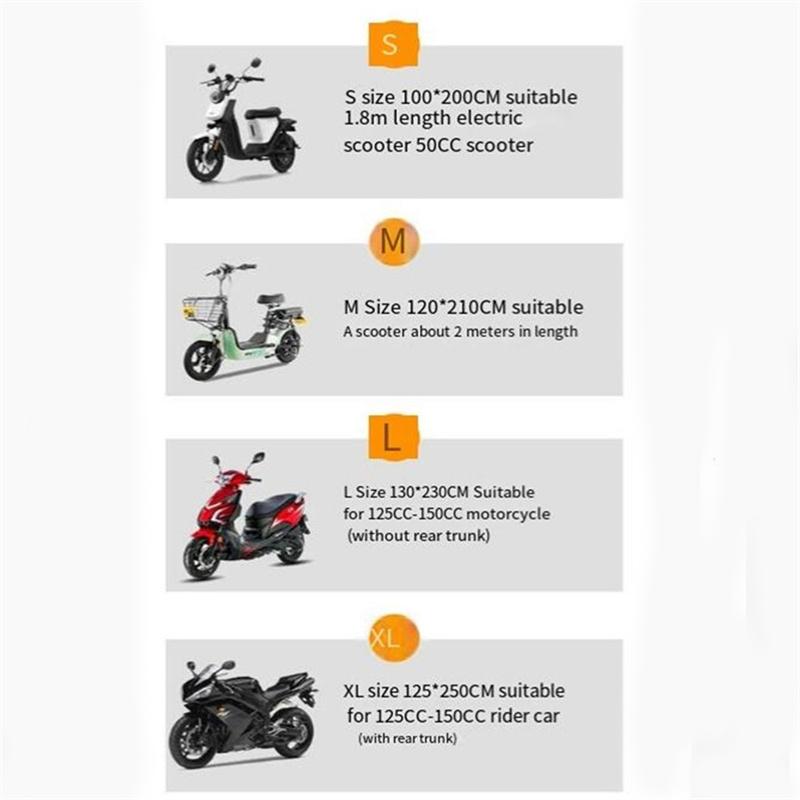 Motorhoes Alle Seizoenen Waterdicht Fiets Fietsen Stof UV-Beschermend Bestendig Hoes Binnen Buiten Fiets Motorfiets Accessoire