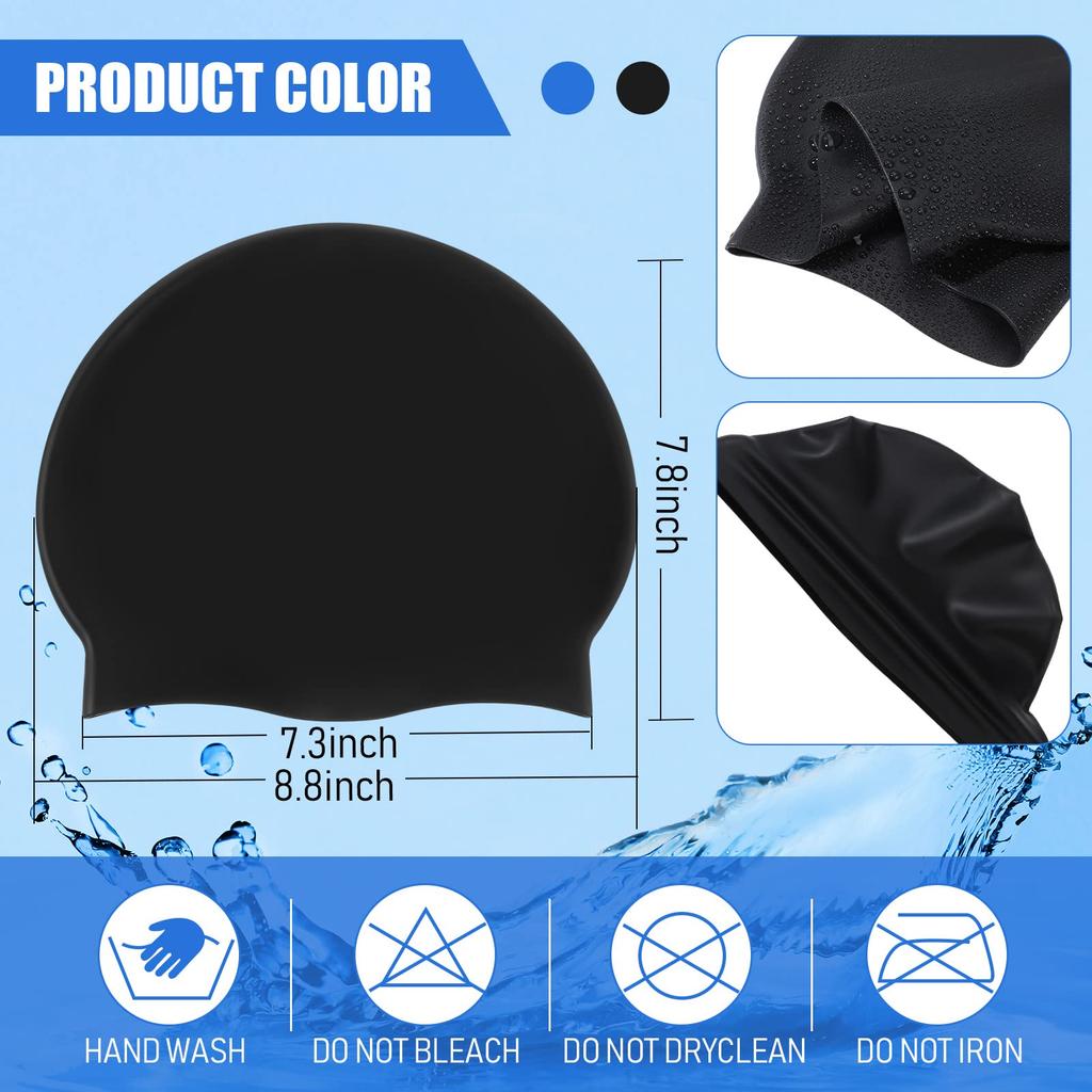 Swimming Cap Silicone Waterproof Swim Hat For Men Women Adult Kids Long Hair Pool Caps Diving Swimming Equipment Elastic Caps