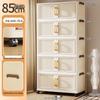 No-Install Multi-Layer Storage Cabinet for Baby & Kids - Folding Plastic Wardrobe & Snack Shelf