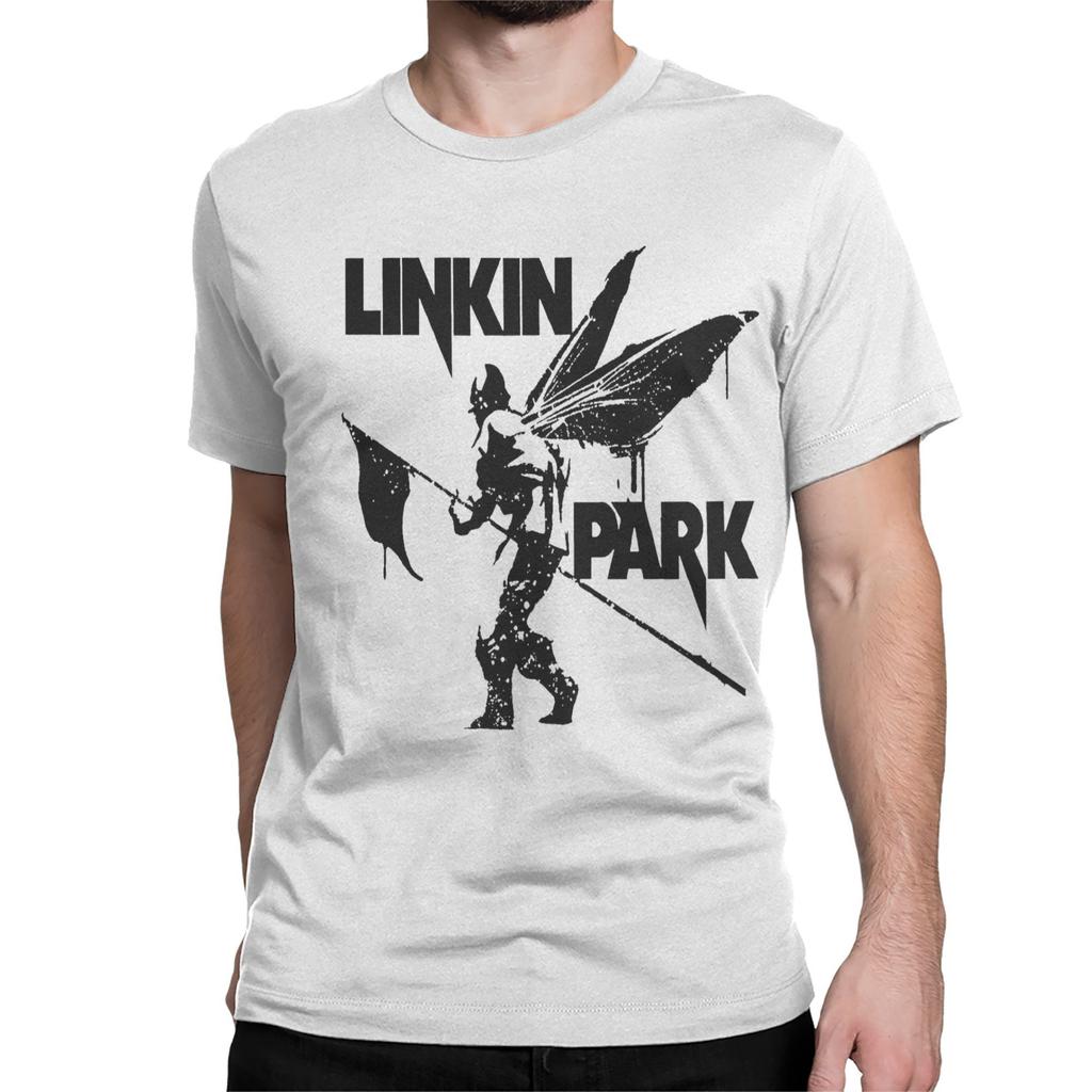 Men Women's Music Band Linkinparks Logo T Shirts Rock Pure Cotton Clothes Short Sleeve Round Collar Tee Shirt Gift T-Shirts