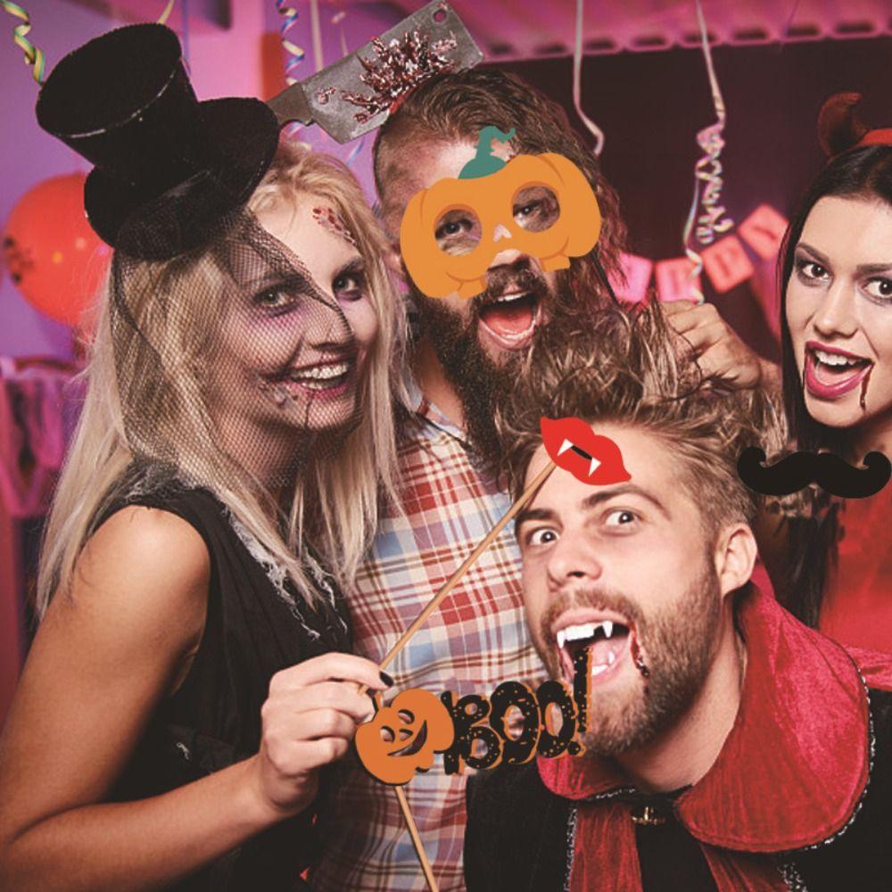 20pcs Pumpkin Ghost House Bat Funny Photo Props  Halloween Party Decoration