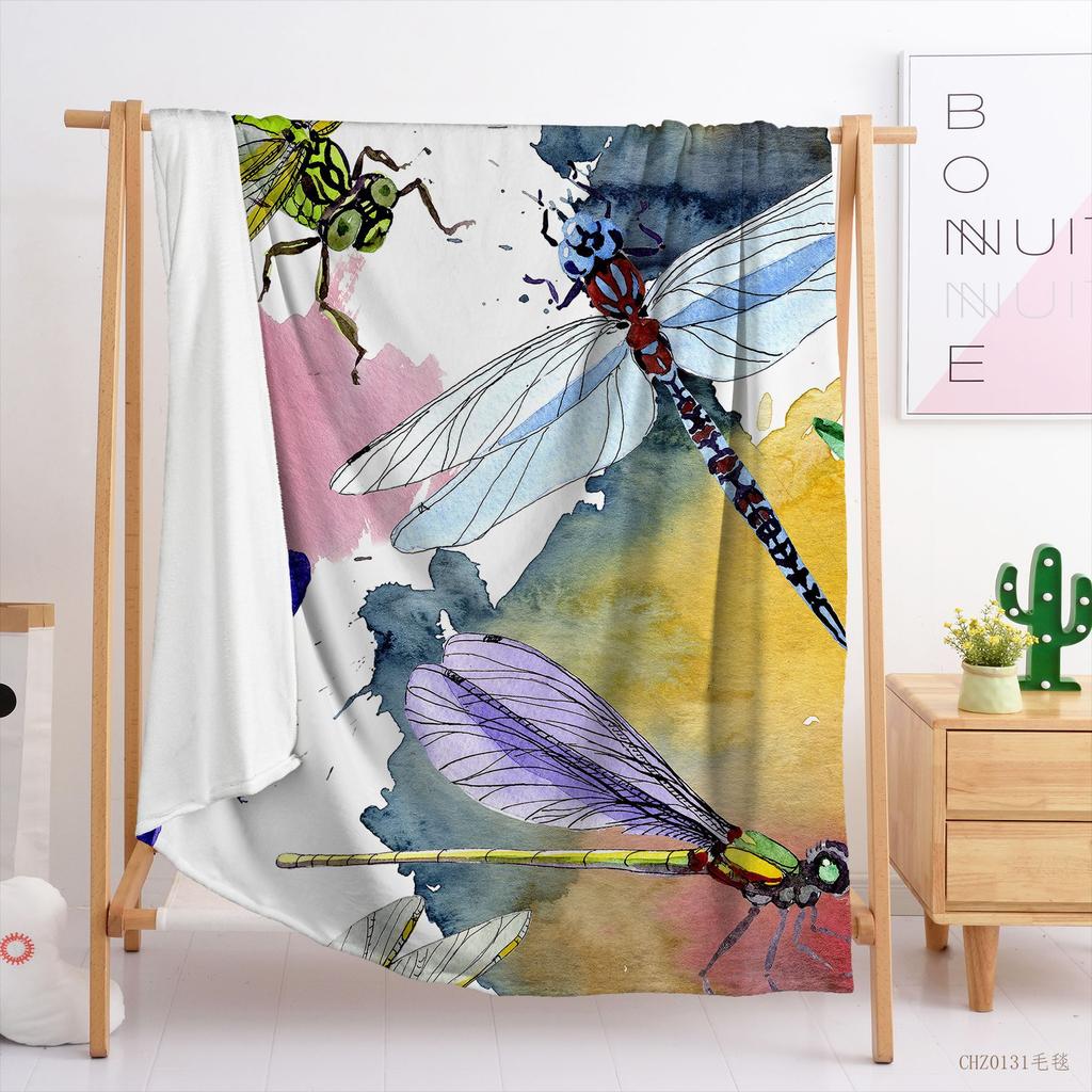 Blanket Small Fresh Blanket Flannel Blanket Cat Dinosaur Blanket Blanket