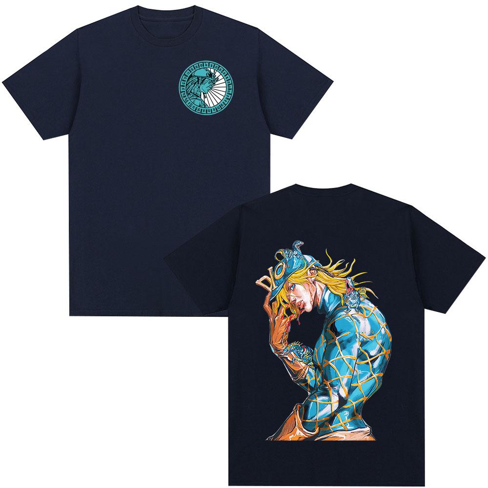 Anime JoJo Bizarre Adventure STEEL BALL RUN Diego Brando T Shirts Unisexs Women Clothing Harajuku Casual Short Sleeves Tshirts