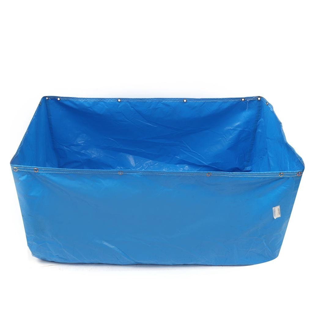 Foldable Waterproof Outdoor Blue Pool Fish Tank Pond 1x1.5x0.6M PVC Coated Banner Anti-UV Swimming Pool Blue Movable Blue Coated Banner