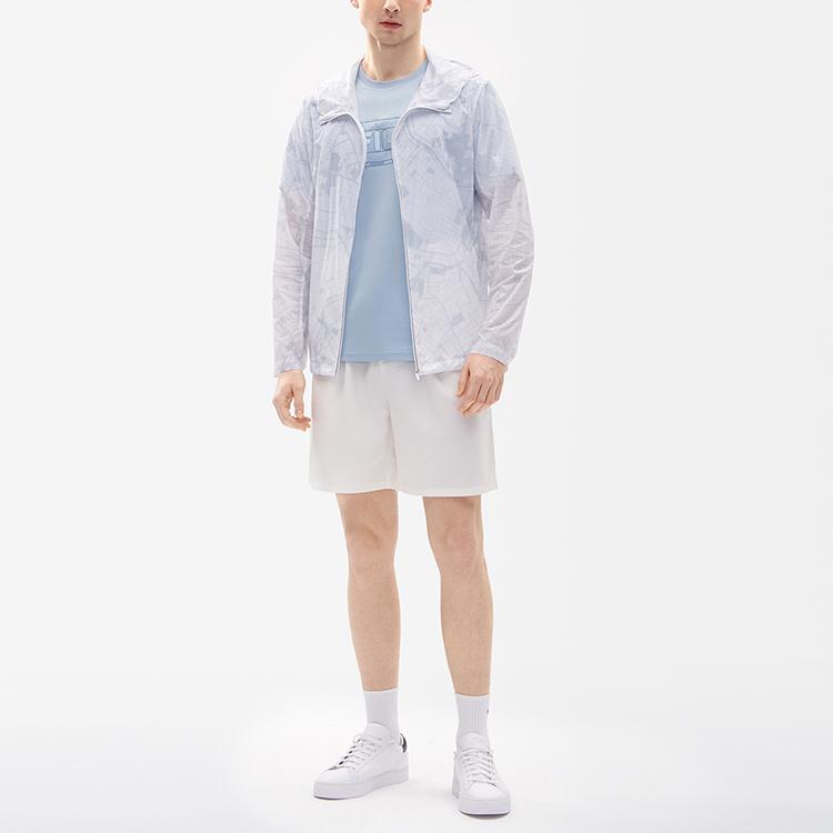 Fila SS22 Casual Hooded Woven Logo Print Jacket Men Jacket Standard-White F11M237704F-WT