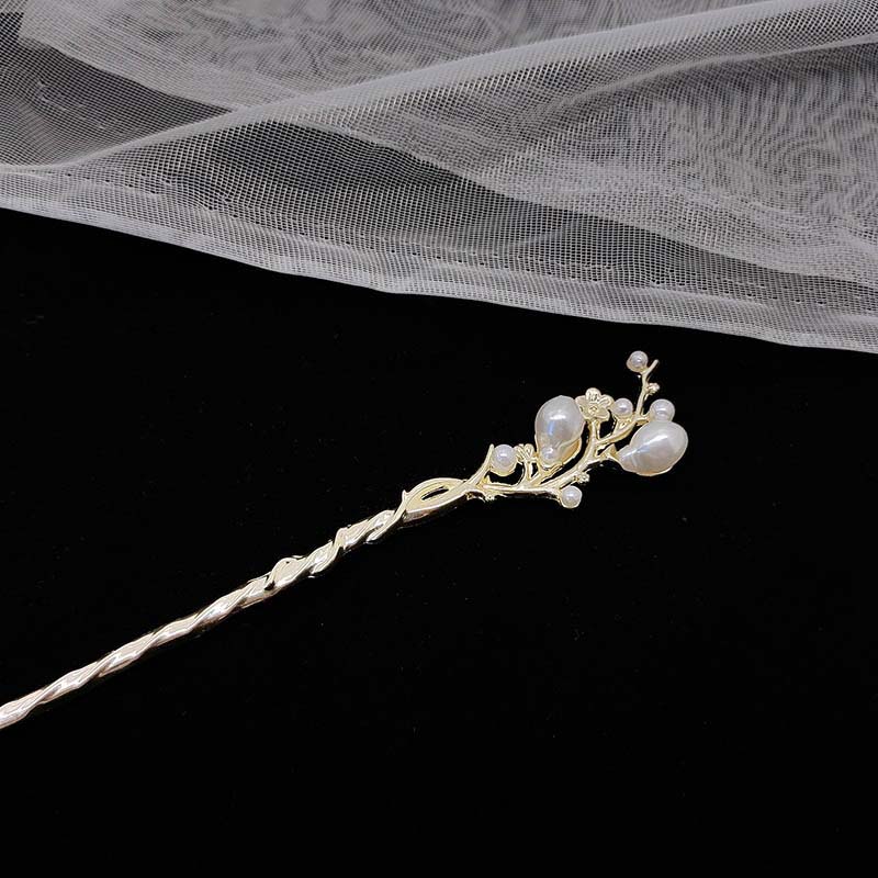 Vintage Chinese Style Artificial Pear Hair Sticks for Women Girls Fashion Classic Hanfu Headwear Wear Daily Holidays Jewelry