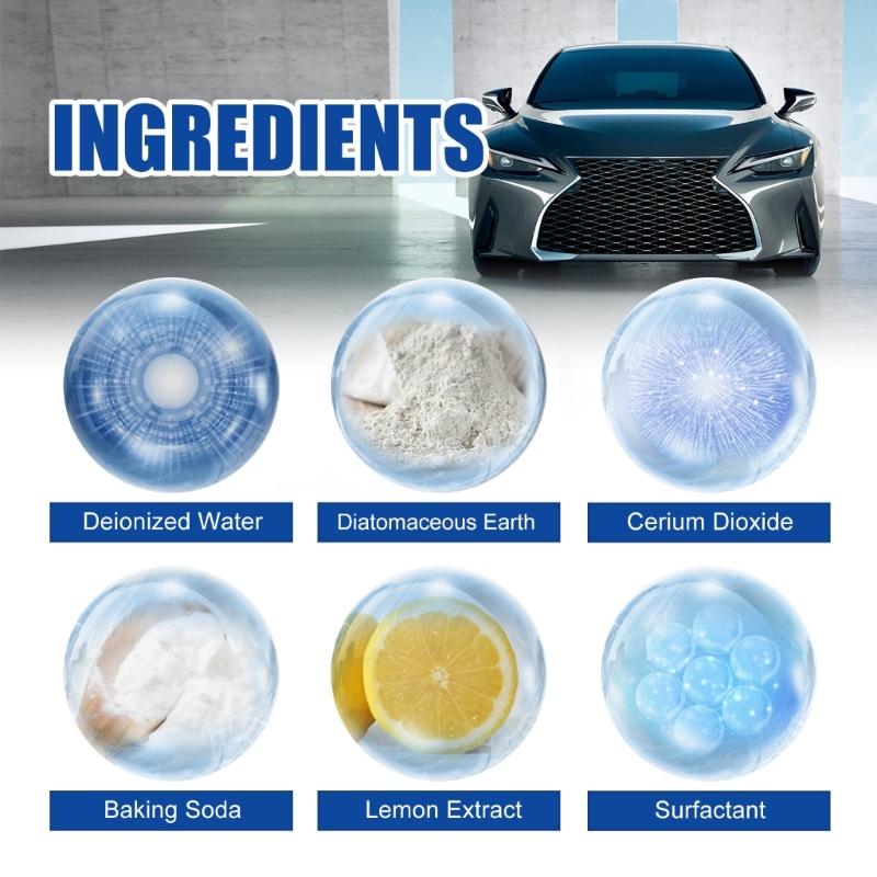Autoglas Ölfilmentferner Hydrophobe Beschichtung Windschutzscheiben Reinigepaste 120ml Detailreinigung für Auto Zuhause