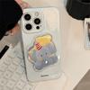 ins Korean baby elephant bracket is suitable for iphone15pro max mobile phone case Apple 16 film soft 13 all-inclusive 17.