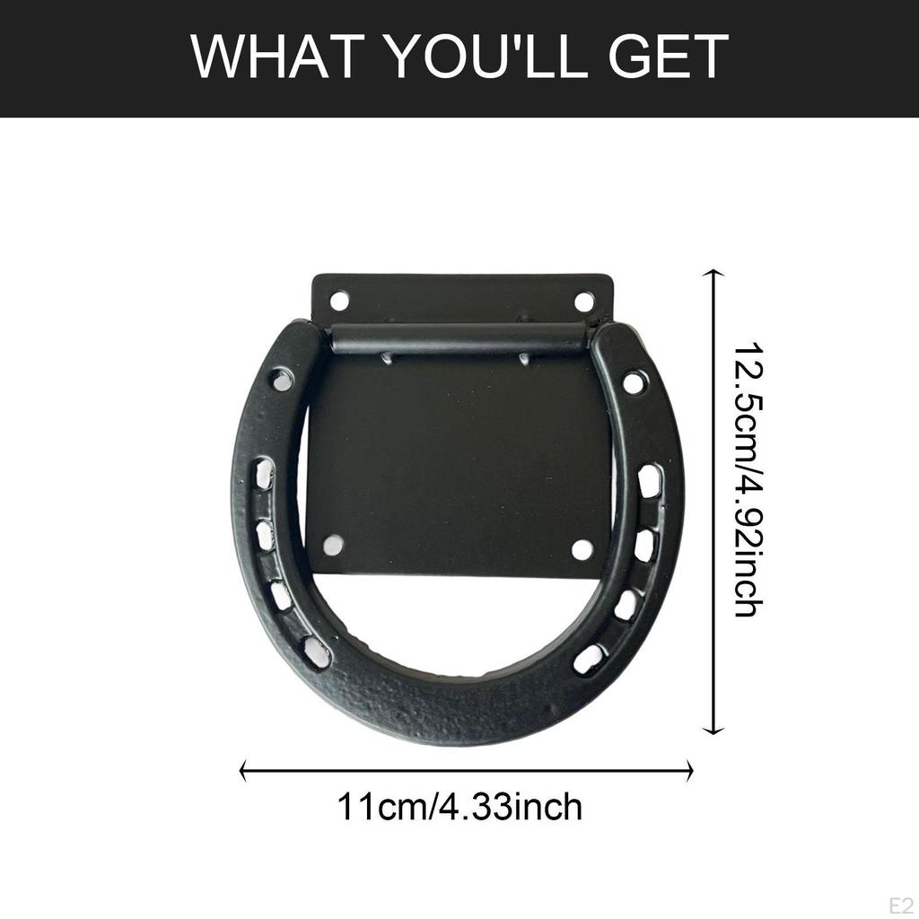 Anbindestrick für Pferde Stallzubehör Schwarz Vielseitig Robust 3x3 Zoll Expansionsbolzen Beschläge Kreuzanbinder Stall