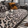 Almofada de Sofá de Pelúcia com Estampa de Leopardo Novo Outono e Inverno Antiderrapante Luxo Leve Sofá de Linha Reta de Alta Qualidade