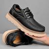 Handmade Men's Work Shoes Luxury Brand Leather Outdoor Casual Shoes for Men Dress Shoes High Quality Comfy Thick Bottom Shoes