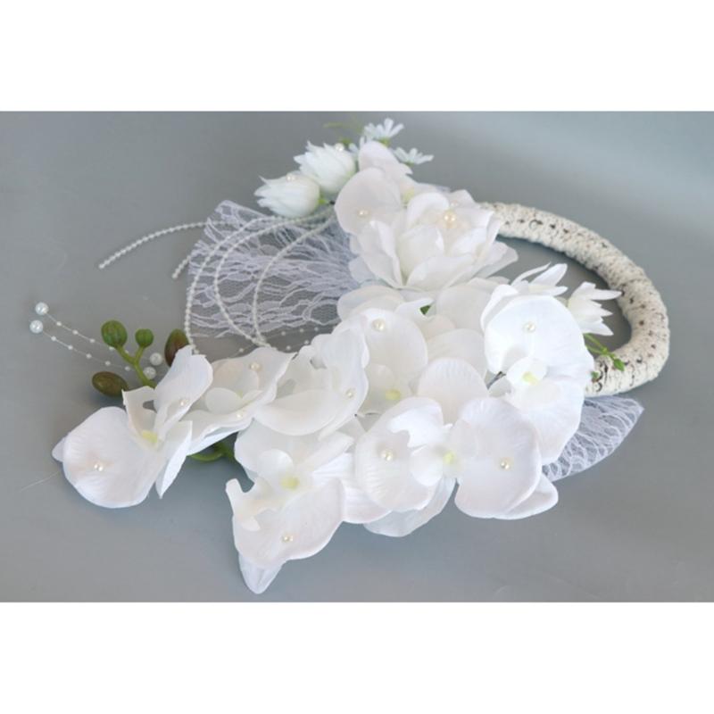 Wedding Wreath Wedding Corsages Wrist Corsages Flower Bracelets Wristband for Bridal Shower, Wedding Party