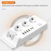EU Plug Power Strip With Wireless Charger – Multi-Outlet USB PD Charging Station with Wireless Charging Pad