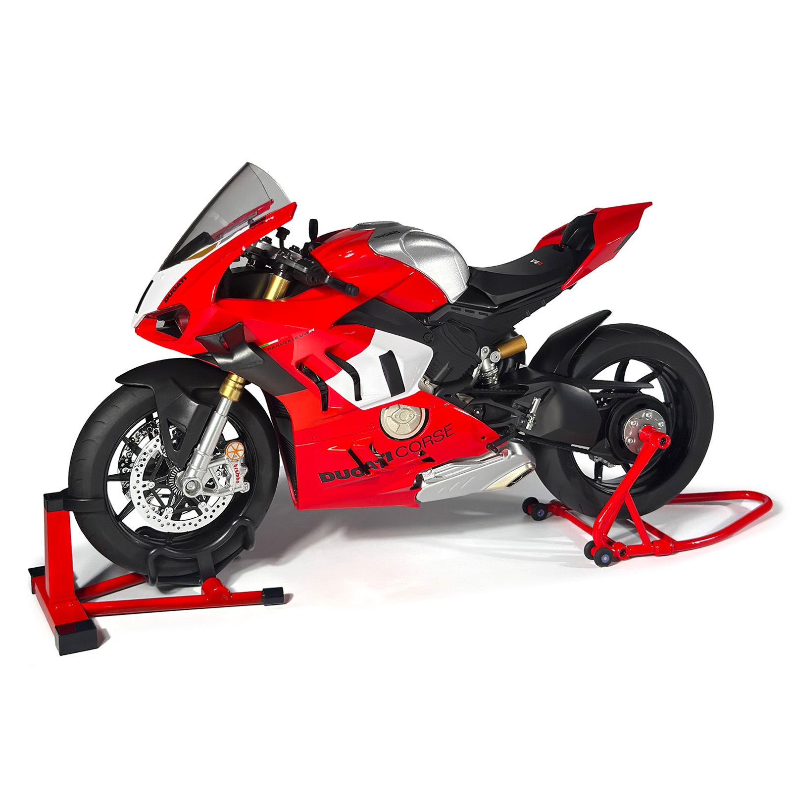 

Spray 1/6 Ducati V4S Racing Motorcycle Alloy Diecast Model Car Trendy Indoor Furniture Toys Ornaments Collection Hobbies Holiday червоний