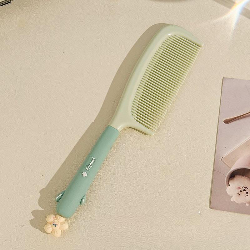 1ks Roztomilý kreslený dětský kartáč na vlasy Mléko Čaj Barevný hřeben Kawaii Bear Bunny Pryskyřičný hřeben s měkkou rukojetí pro holčičku Vlasové doplňky