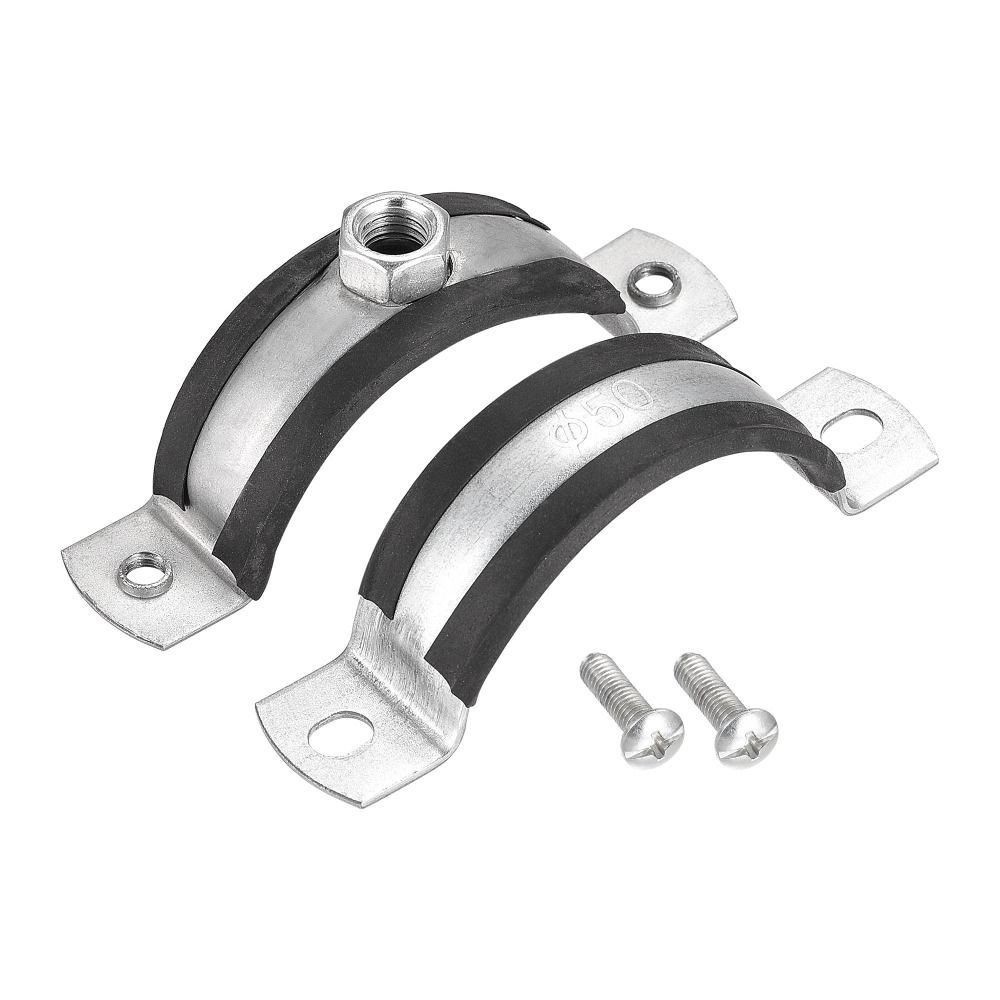 2pcs M8 Mounting Screws Adjustable Pipe Support Clamp Galvanized Iron PPR Iron Pipe Clamp  PVC