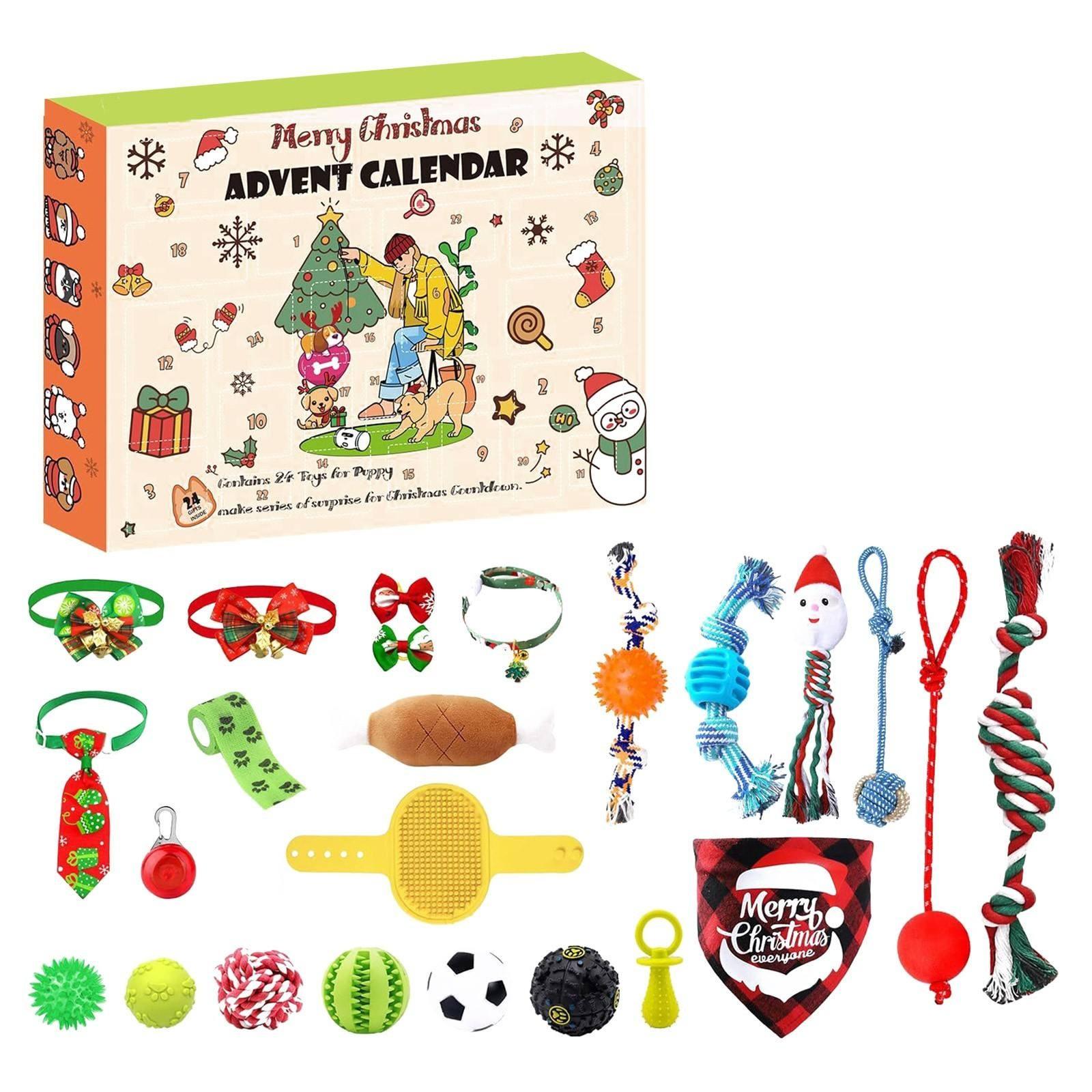 

Рождественская игрушка для питомца (24 шт) Игрушка для кошки Подарок Календарь обратного отсчета Подарок-сюрприз One Size
