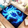 1pc Flame Fox Themed Rug for Home Decor, Non-slip Office Carpet, Chair Mat, Outdoor Mat, Christmas and Halloween Gifts-0731032