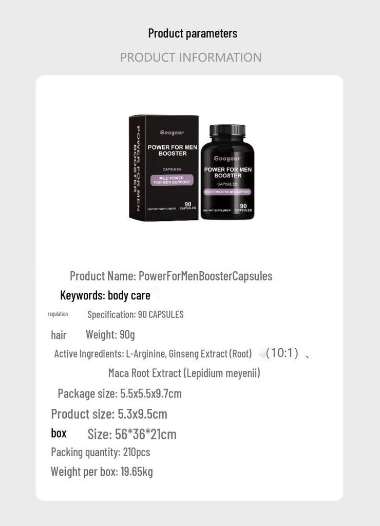 Cápsulas Googeer Power Booster para Homens