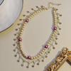 Meier French Retro Pearl Double Layer Tassel Collarbone Chain High-end Palace Style Necklace for Women