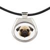 Pug – Necklace with a geometric design and the inscription "Art-Dog" | Art-Dog