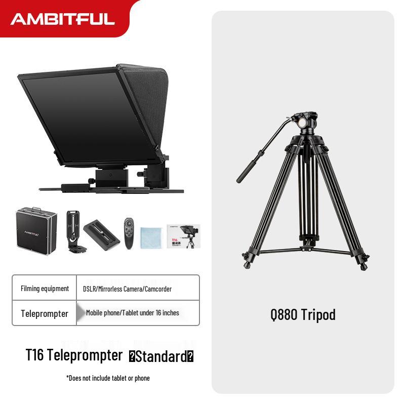 Zhi Jie T14 Portable Folding Teleprompter for DSLR, Smartphone, and Tablet