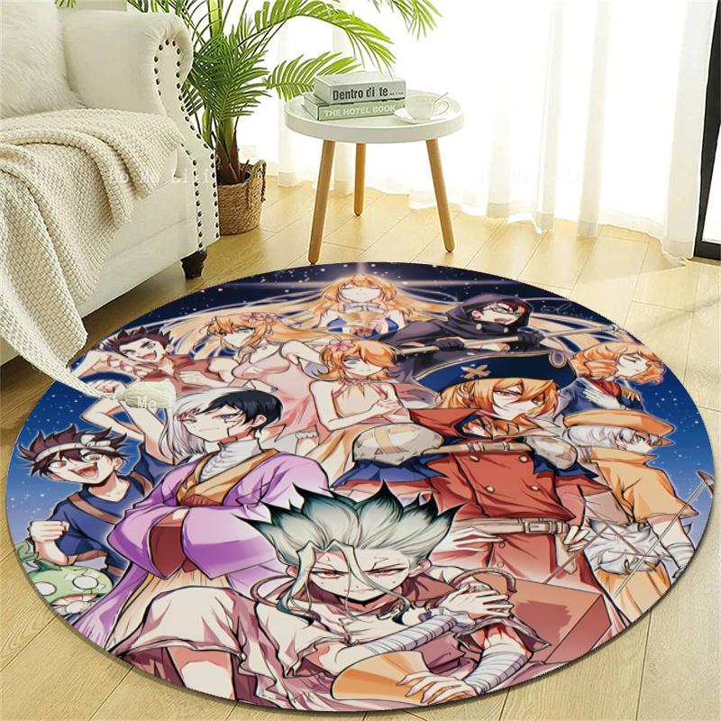 Personalized Dr. STONE Round Chair Office Rug - Perfect for Mat, Office Chair & More - Ideal Gift for Birthdays and Holidays