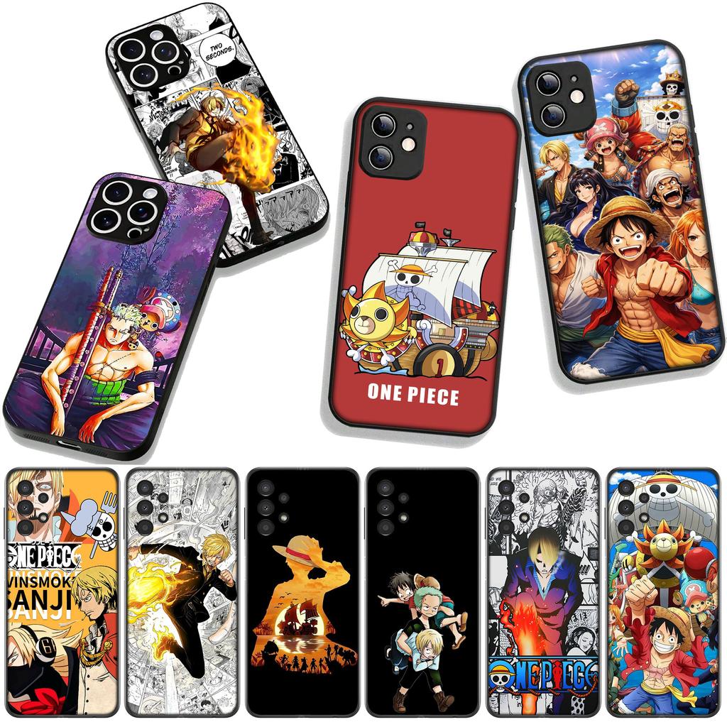 Anime Zoro Sanji One Pieces Luffy Phone Cover for Apple iPhone 16 15 14 Plus 13 12 Mini 17 Pro Max + ProMax 16E Air Case