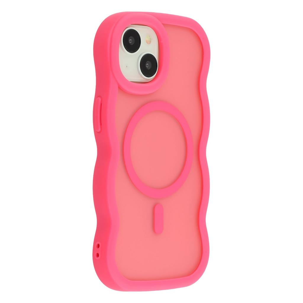 Etui do iPhone'a 14 Kompatybilne z MagSafe TPU + PC Tylna Pokrywa Telefonu Skóra Dotyk Kształt Fali