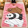 Flannel BlanketBear Warm Soft Throw Blanket for Indoor Sofa Bed Living Room Use