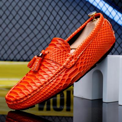 Krokodilmuster Slipper Herren Echtleder Fahrschuhe Luxusmarke Slipper Herren Bequeme Mokassins Handgefertigter Businessschuh