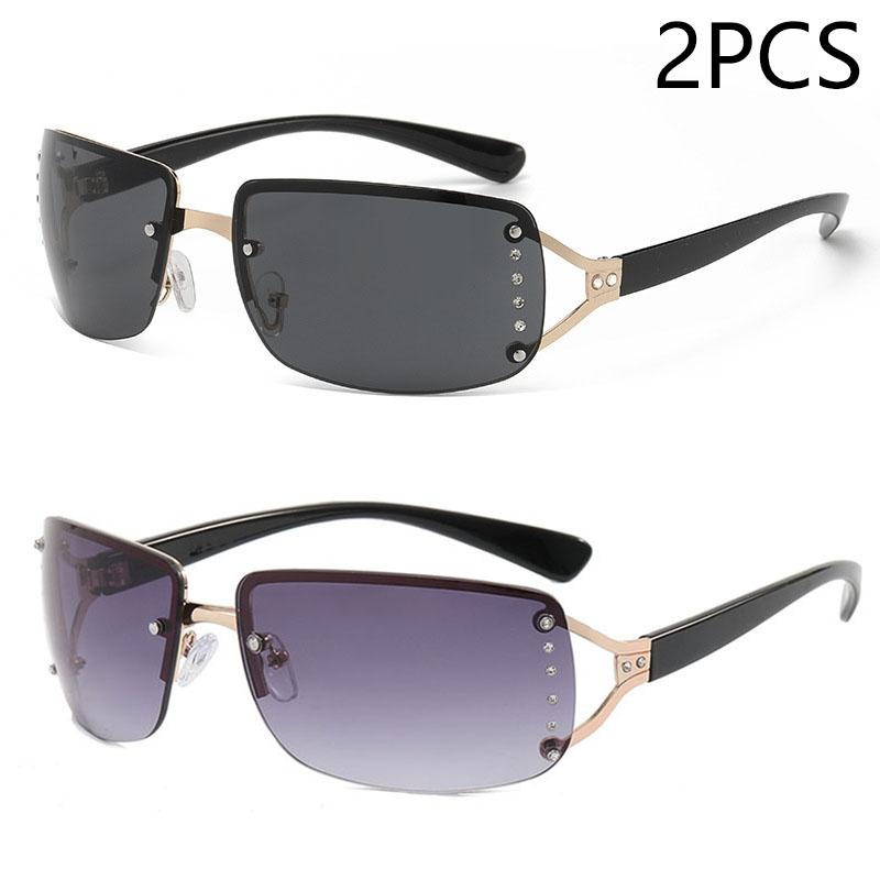 French Retro Large Frame Middle Face Mask Sunglasses Female Instagram Niche Network Red Street Po Y2k New Sunglasses