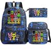 Digital Printing Fashion Children'S Pencil Case Messenger Bag Three-Piece Set, Primary And Secondary School School Bag