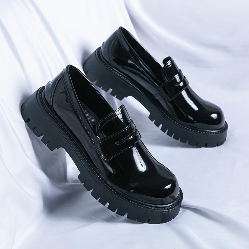 British Style Dress Shoes New Casual Leather Men Business Thick Bottom Formal Shoes Classic Original Walking Flats Designer Shoe