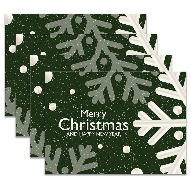 Christmas Imitation Linen Placemat - Heat Insulating Napkin for Western Cuisine Decor