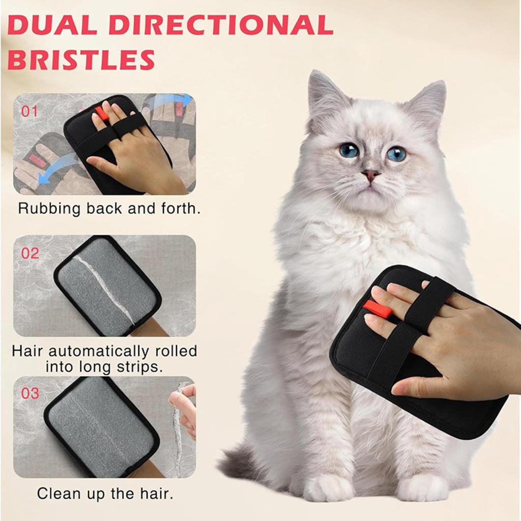 Removes Lint From Sofa Carpets Pet Fur Removal Glove Cat Hairs Grooming Brush Reusable Take Out From Clothes For Cleaning Remover Tools