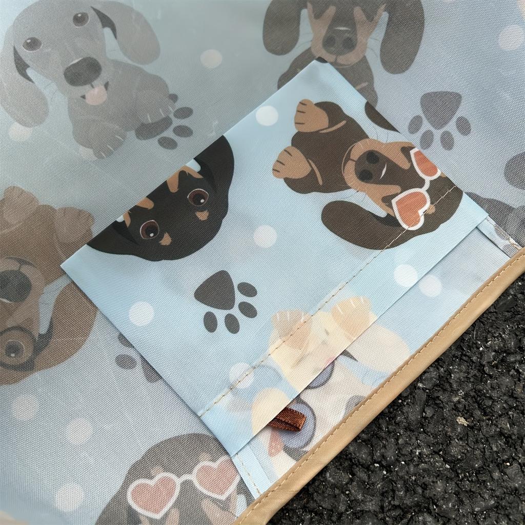 Large Capacity Foldable Tote Bag - Stylish Dachshund Print Totes for Women - Lightweight, Reusable, and Easy to Carry Shopping Bag