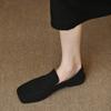 Retro loafers z płaską podeszwą, niszowe, pojedyncze buty damskie, 2025 nowość wiosna-jesień, brytyjskie buty typu one-pedal, z miękką podeszwą, Doudou