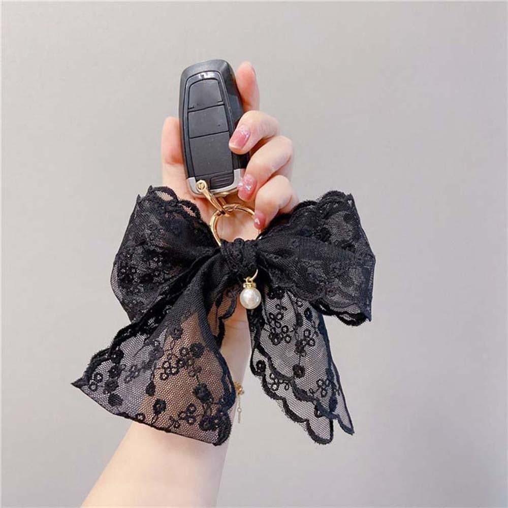 Ornament Sweet Key Ring Elegant Car Key Accessories Creative Lace Bow Pendant  Women