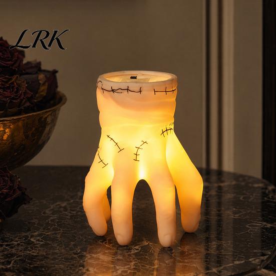 Decorative Indoor Halloween Light Pumpkin/Hand/Stump Night Light, Spooky LED Vivid Texture Ornament Atmosphere Lamp for Outdoor Party Tabletop