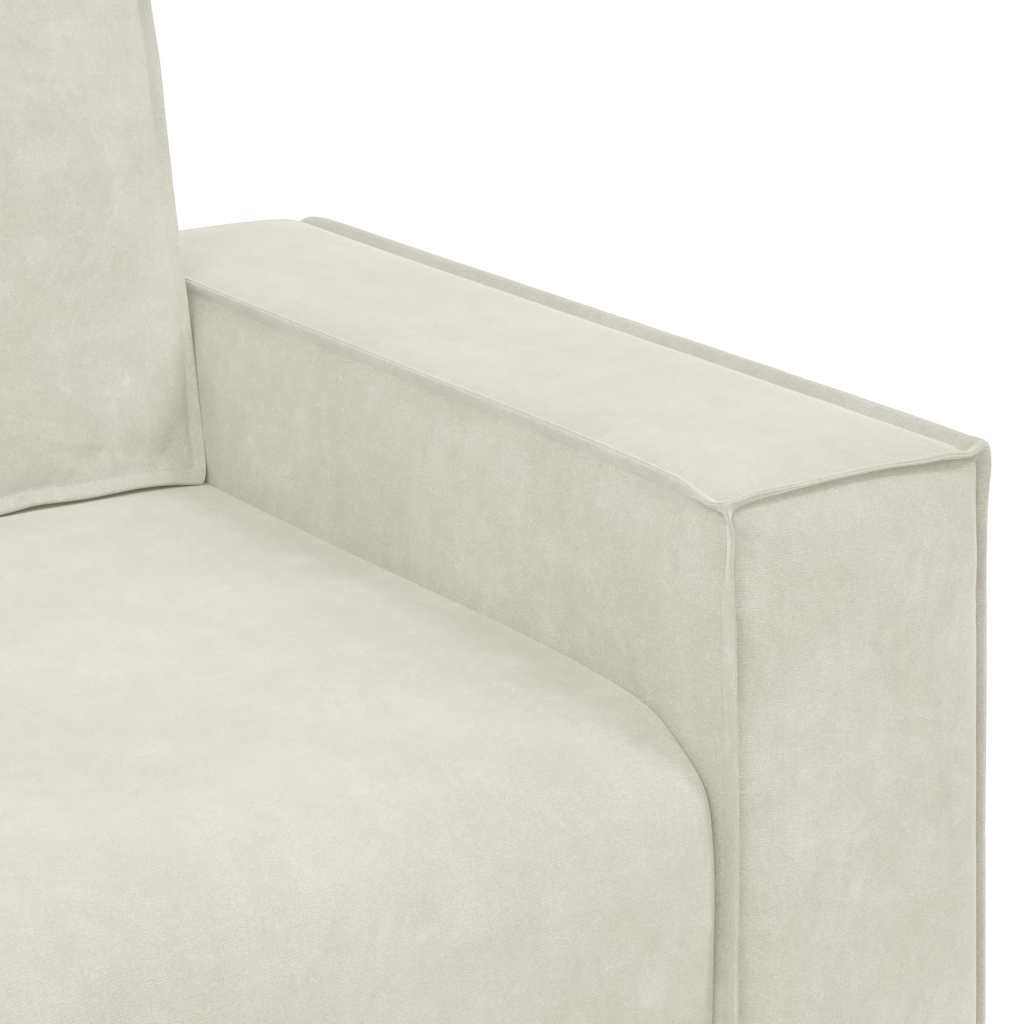 Cream Armchair 100 X 78 X 84 Cm Velvet