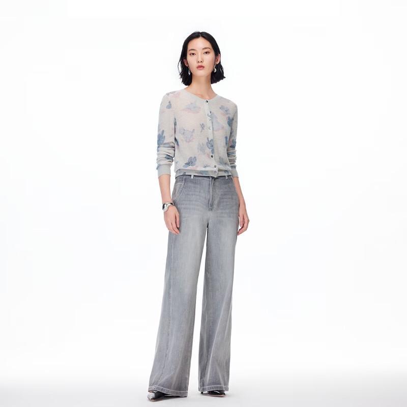 VEROMODA 2025 Autumn Printed Color Block Knit Top