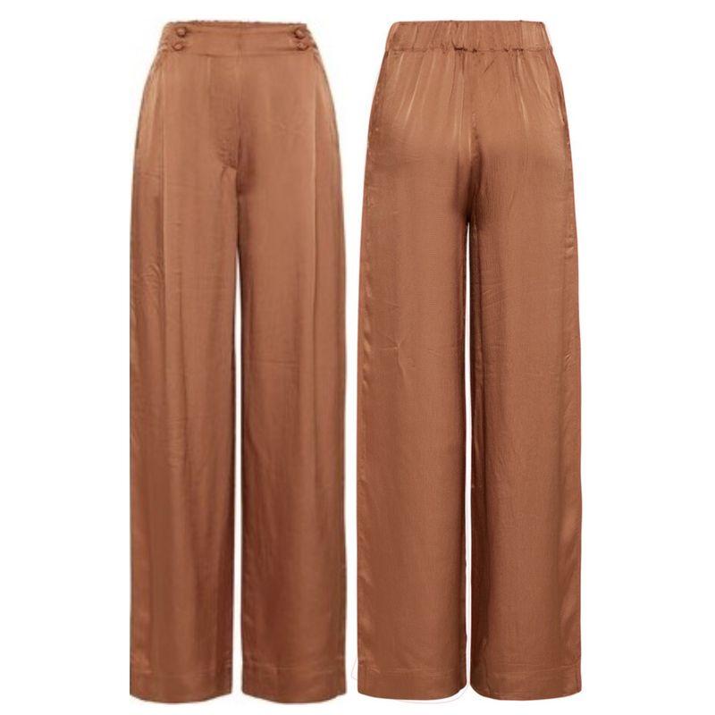 

Accessible Luxury Classy Fabric O L Office High Waist Casual Trousers Light brown Size 38/M