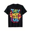 Comfortable Short Sleeve THEY NOT LIKE US T-Shirt, Casual Soft Men's Summer Tee