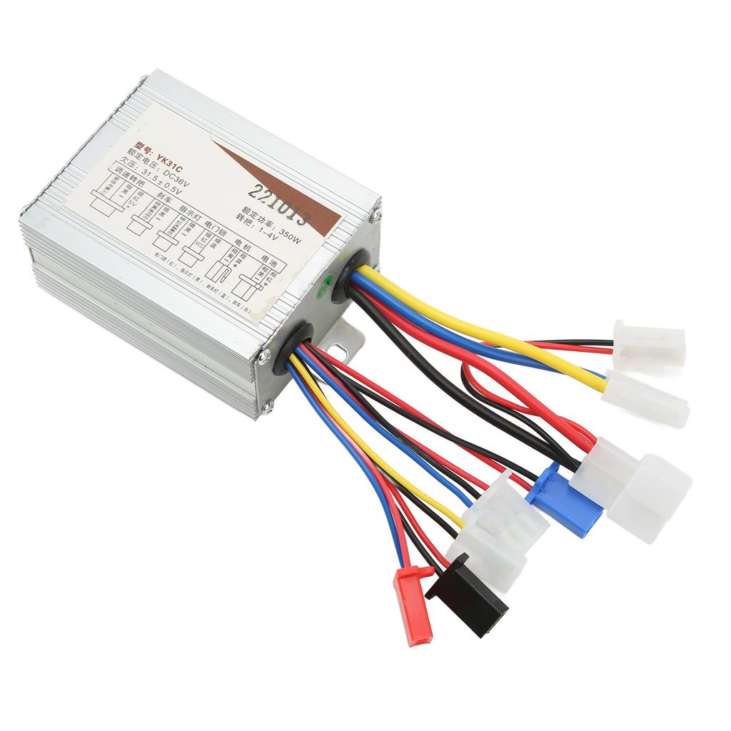 Bürstenmotor Drehzahlregler 350W Stabile Empfindliche Steuerung Mehrfache Schutzvorrichtungen Elektrofahrrad Roller Controller 36V