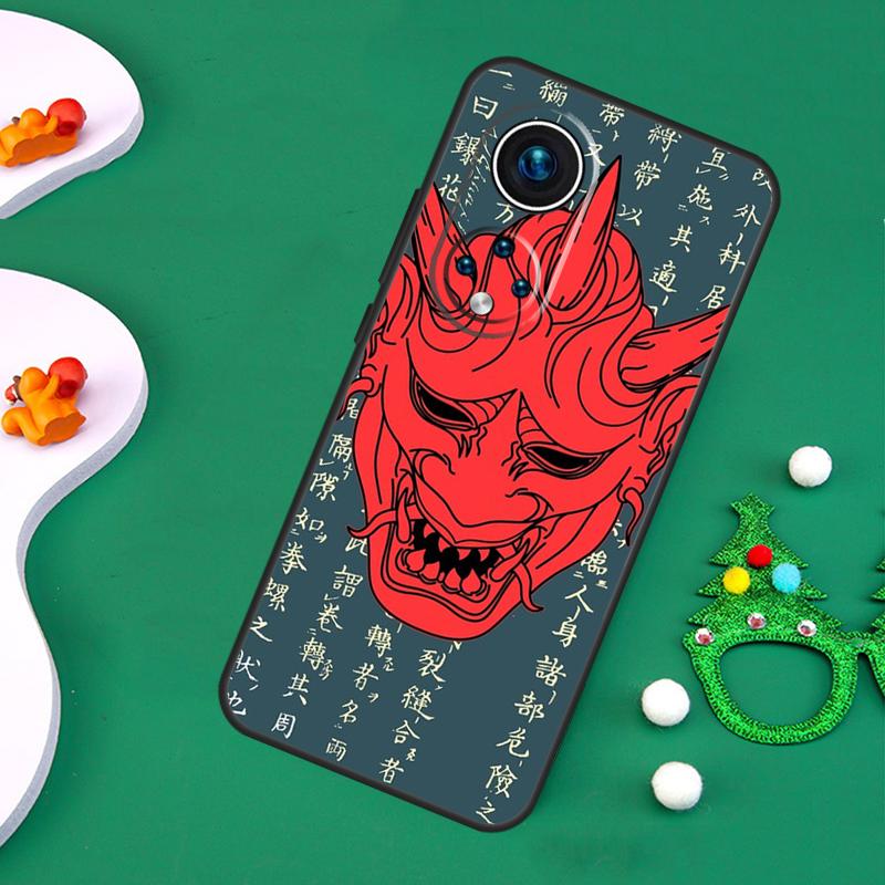 Hannya Demon Oni Case For Honor 200 Pro X9c X9b X9a X8a X8b X7a X6a X8 X9 50 70 90 Magic 5 6 7 Lite Cover