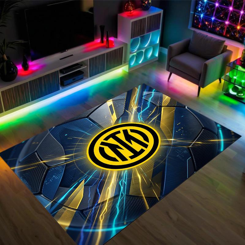 Borussia Dortmund Design Crystal Velvet Carpet Cozy Non?Slip Printed Rug For Bedroom Living Room Entrance
