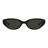 Gentle Monster Solid Design Brand Logo Cat Eye Sunglasses Unisex Sunglasses Black VANILLA-01
